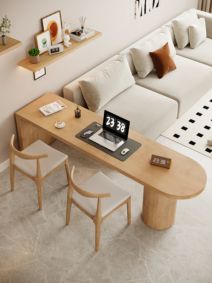 Japandi Solid Wood Study Table