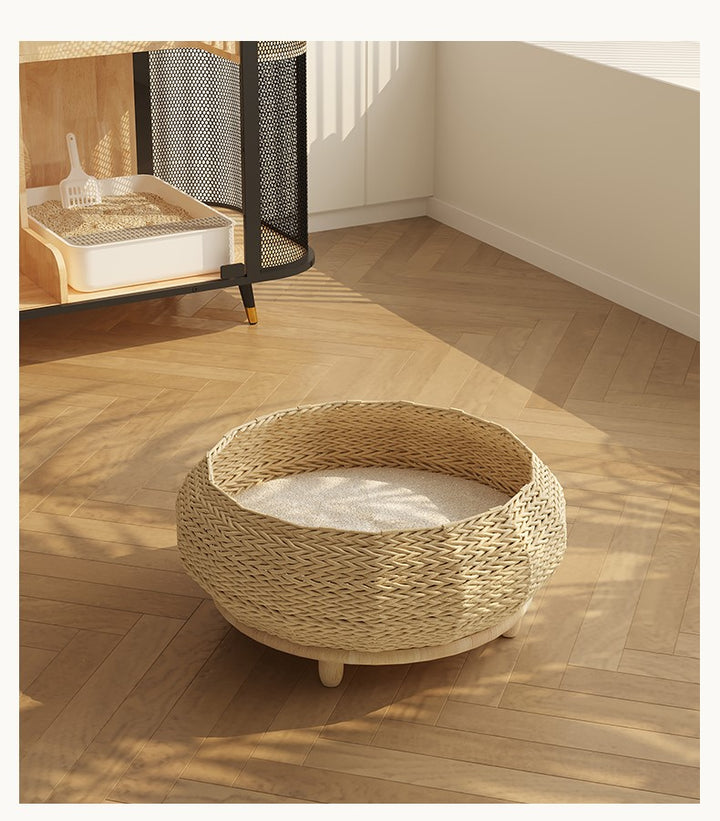 Woven cat litter Dog/cat pet bed baby cat toy litter