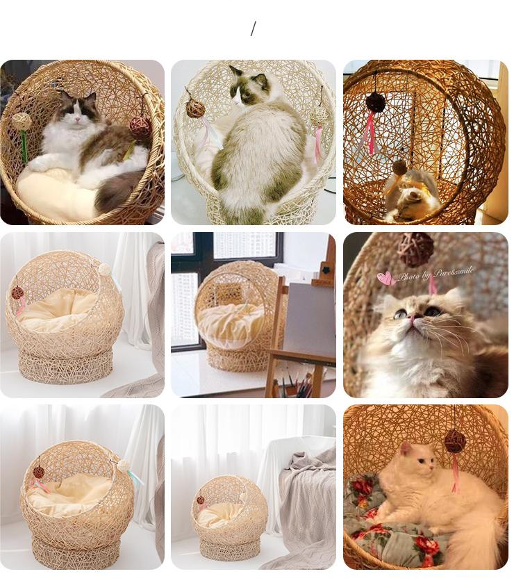 Rattan Cat bed cat litter Cat sofa cat/dog house Pet litter cat villa
