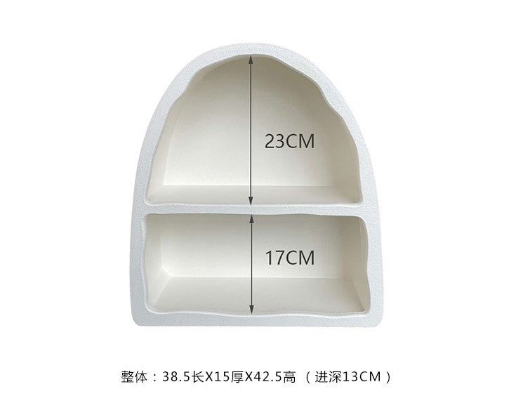 Nordic White Arched Wall Cabinet Living room Desktop Cosmetics Storage Cabinet Cup Rack Cave