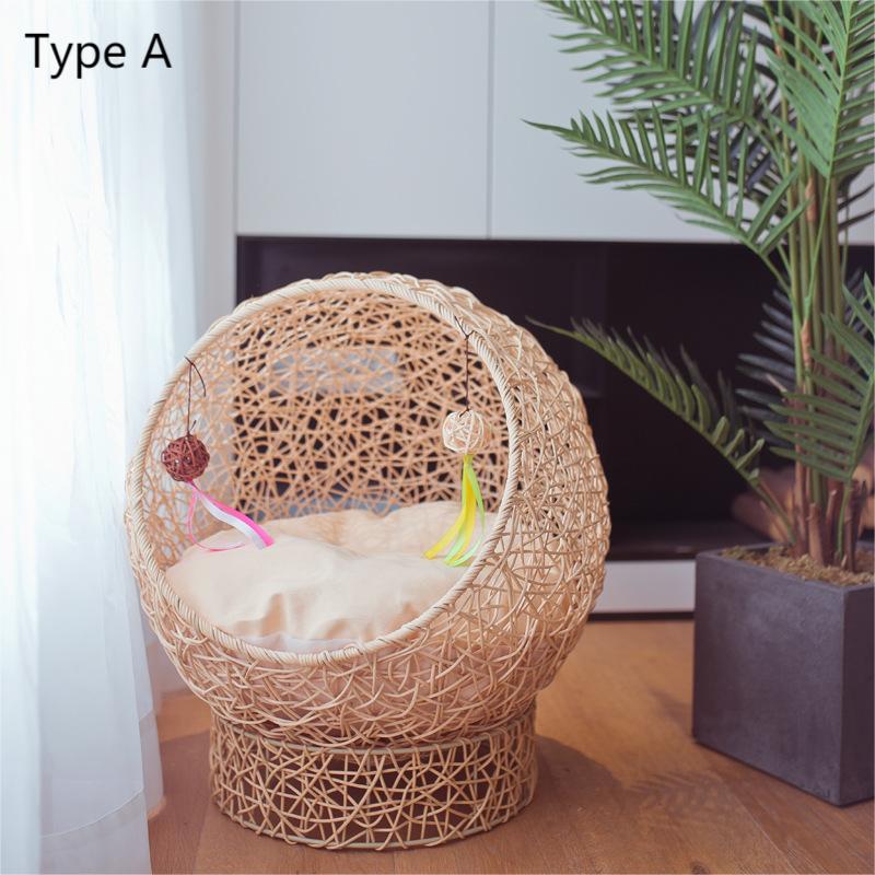 Rattan Cat bed cat litter Cat sofa cat/dog house Pet litter cat villa