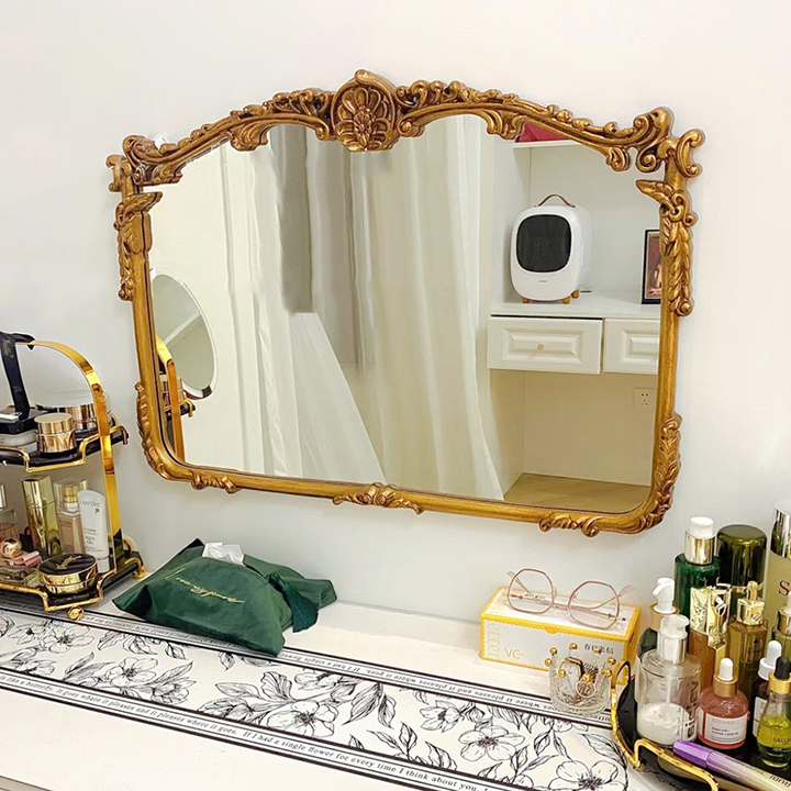 Wall Hanging Mirror Carved Retro Mirror European Mirror