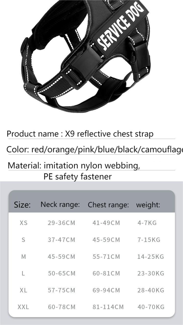 Dog chest strap leash Pet vest explosion-proof impact leash
