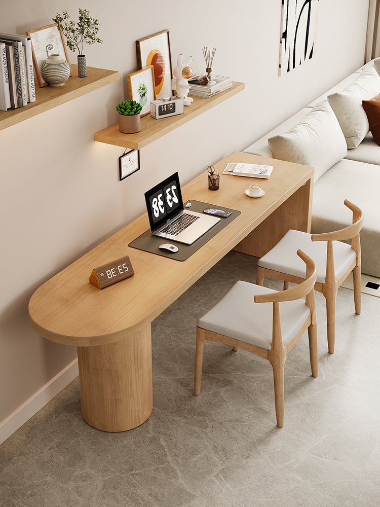 Japandi Solid Wood Study Table