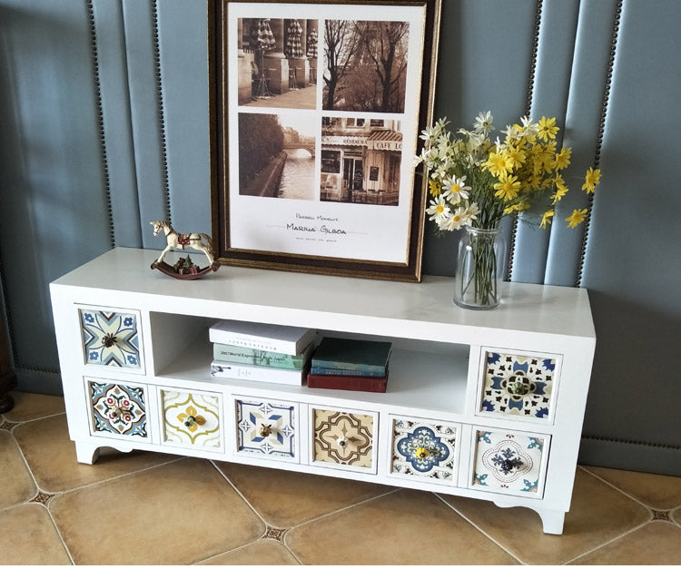 Retro TV cabinet Solid Wood