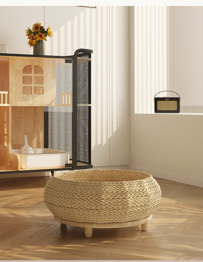 Woven cat litter Dog/cat pet bed baby cat toy litter