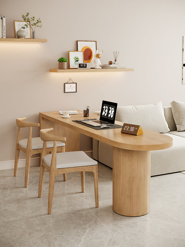 Japandi Solid Wood Study Table