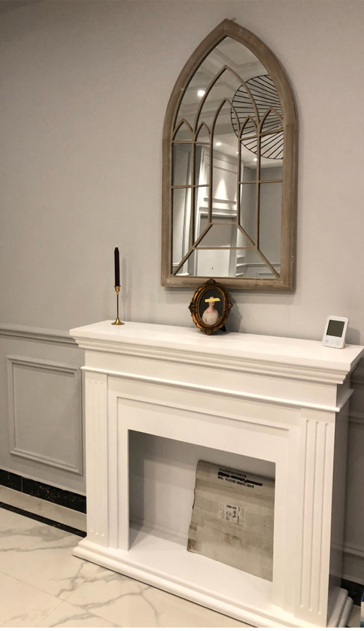 French Country Retro do old Decorative Mirror iron art wall hanging Window Mirror