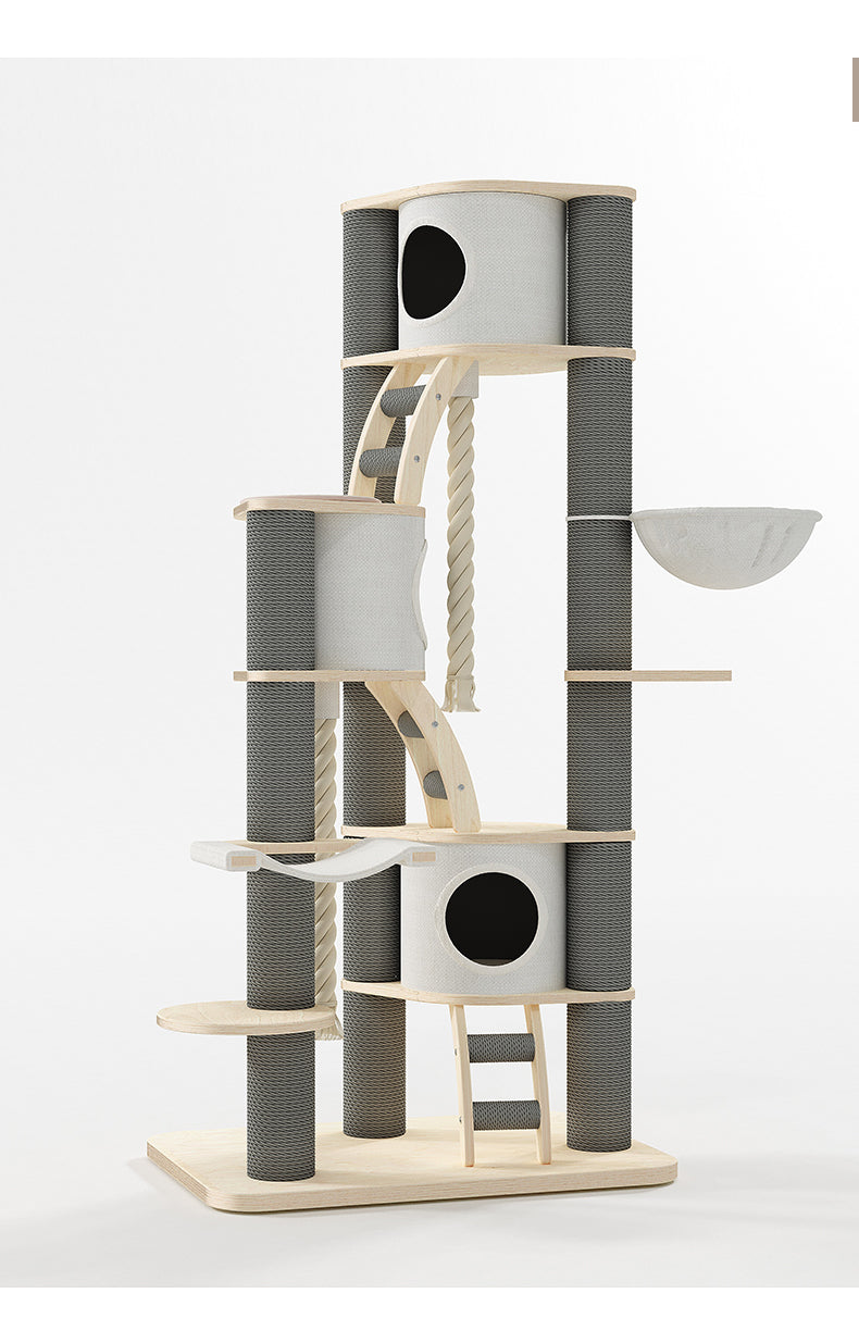 Solid wood Cat condo cat tree tower cat scratcher cat villa