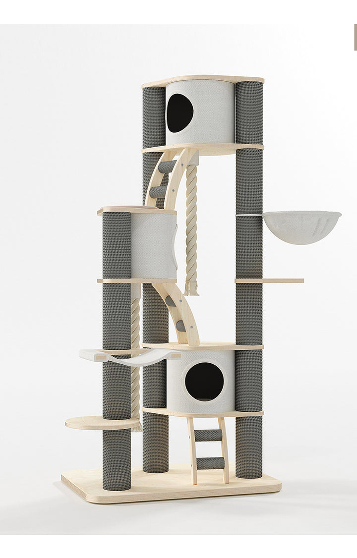 Solid wood Cat condo cat tree tower cat scratcher cat villa