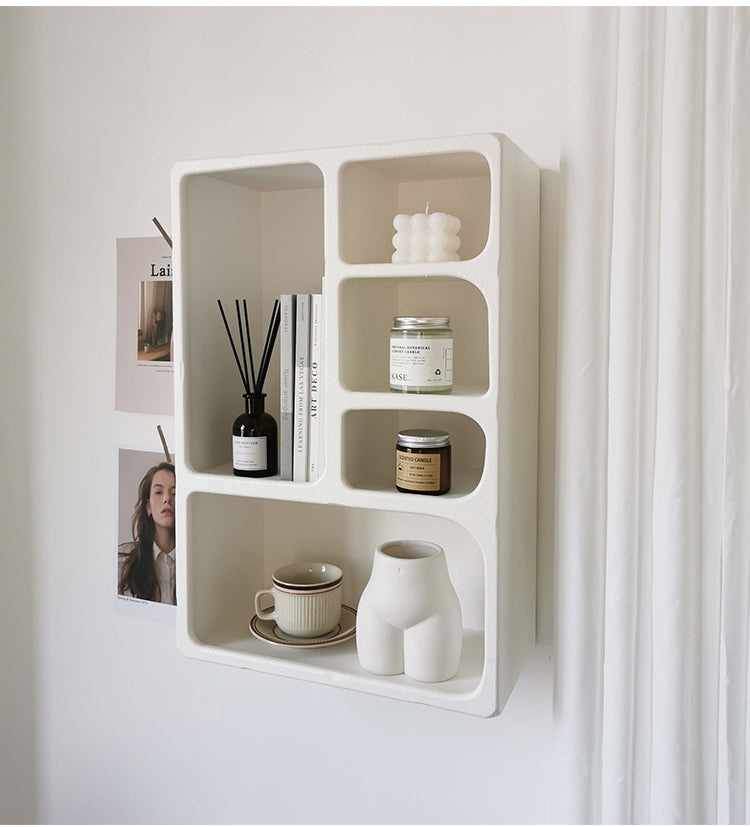 White Storage Cabinet Wall Storage Hanging Cabinet Display Cabinet Desktop Shelving Cosmetics Storage