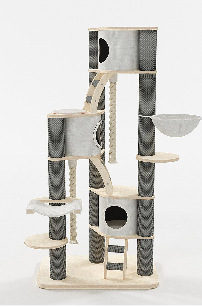 Solid wood Cat condo cat tree tower cat scratcher cat villa