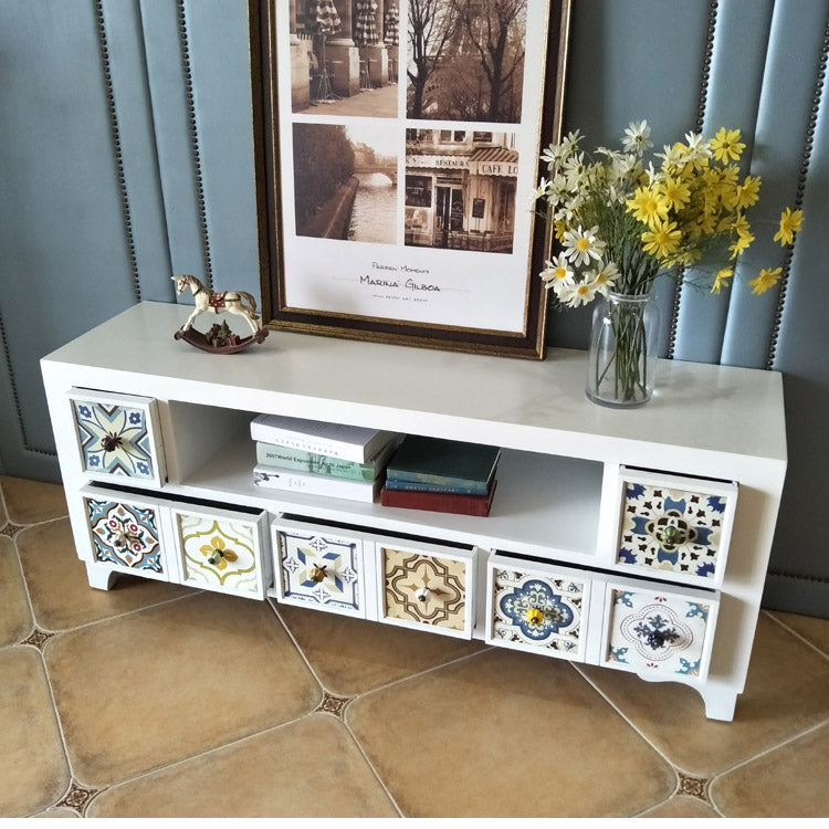 Retro TV cabinet Solid Wood