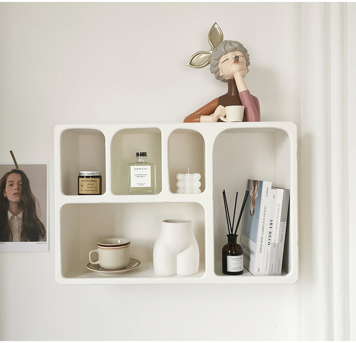 White Storage Cabinet Wall Storage Hanging Cabinet Display Cabinet Desktop Shelving Cosmetics Storage