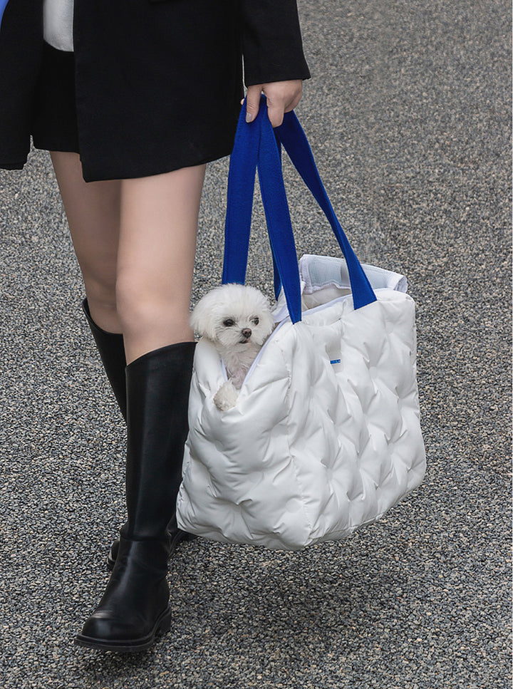 Pet Bag Portable Shoulder Bag Handbag Fashion blue and white colour Dog/Cat bag