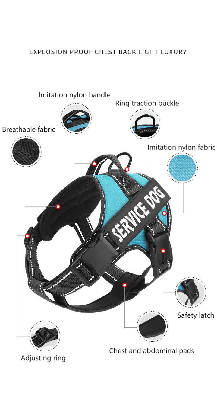 Dog chest strap leash Pet vest explosion-proof impact leash