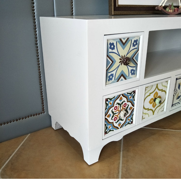 Retro TV cabinet Solid Wood