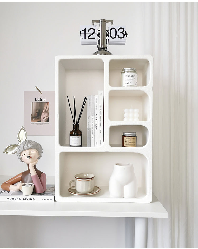 White Storage Cabinet Wall Storage Hanging Cabinet Display Cabinet Desktop Shelving Cosmetics Storage