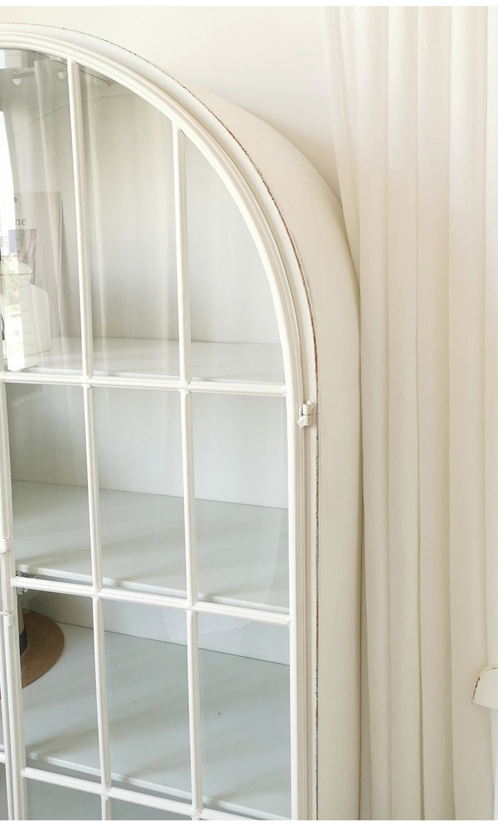 French American retro country glass door cabinet dining-side cabinet storage cabinet Storage display bookcase storage wine cabinet