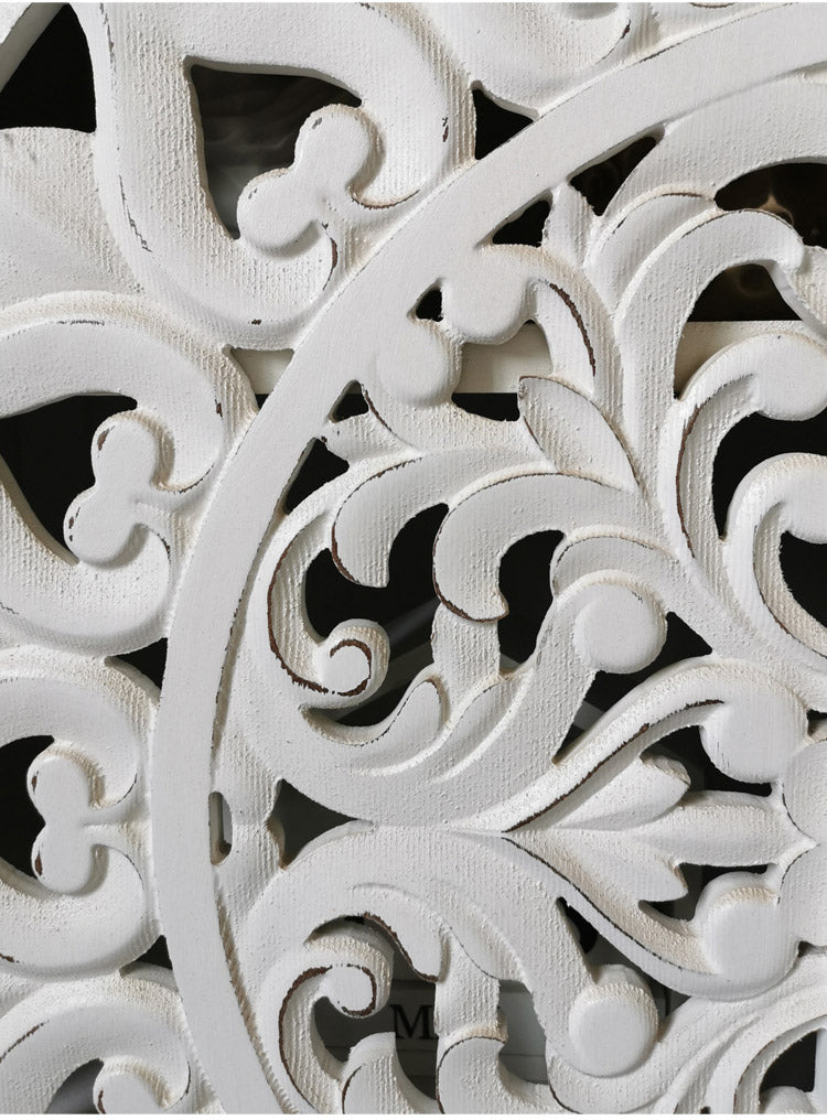 European style Country Retro Solid wood carved side cabinet shoe cabinet