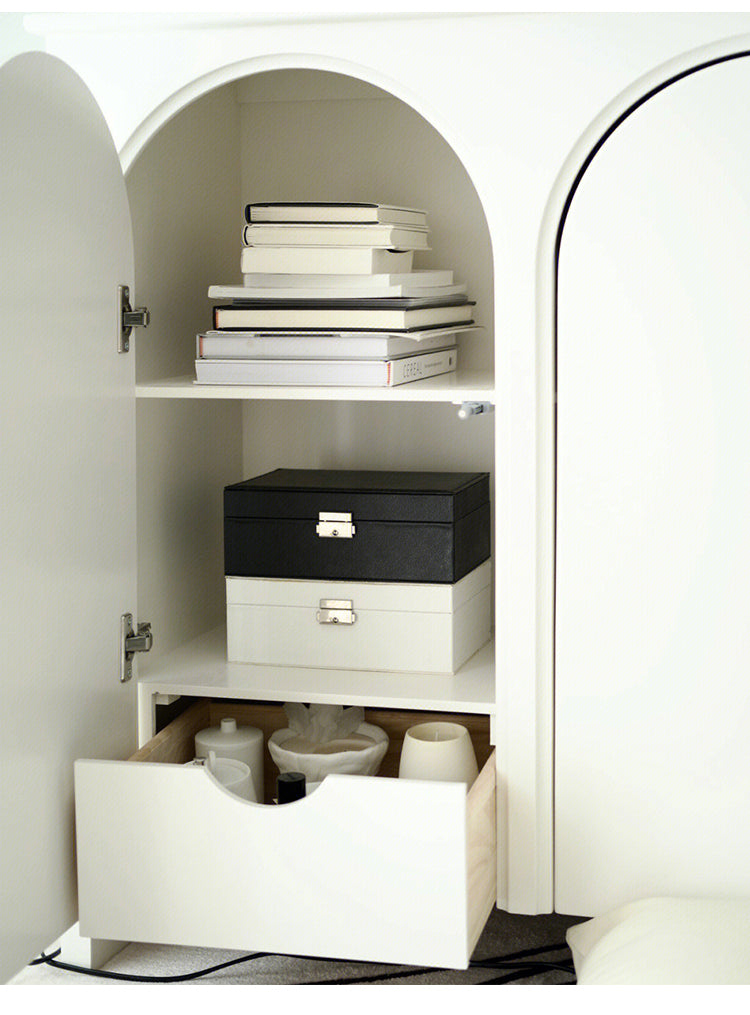 Nordic Style French Side Cabinet Modern Simple Arch Porch Cabinet Storage Cabinet Bucket Cabinet