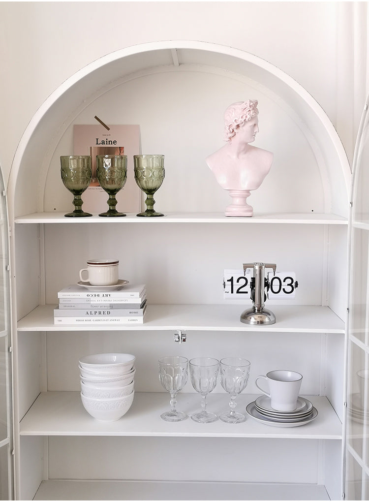 French American retro country glass door cabinet dining-side cabinet storage cabinet Storage display bookcase storage wine cabinet