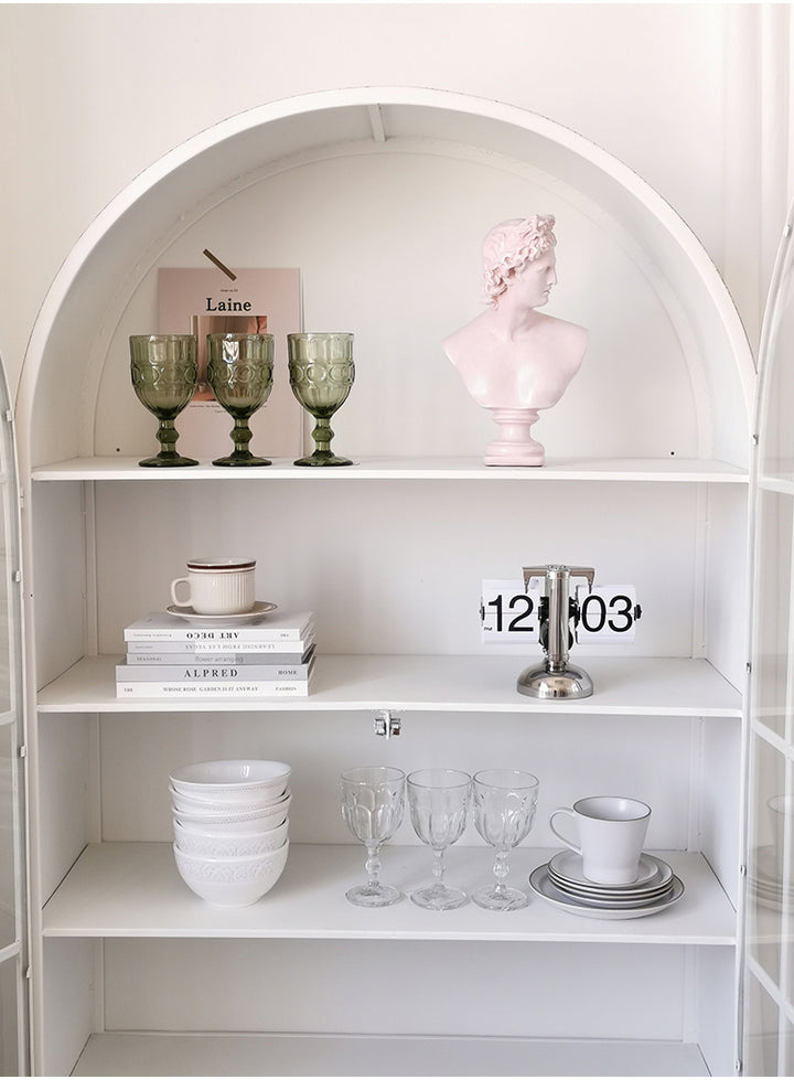 French American retro country glass door cabinet dining-side cabinet storage cabinet Storage display bookcase storage wine cabinet