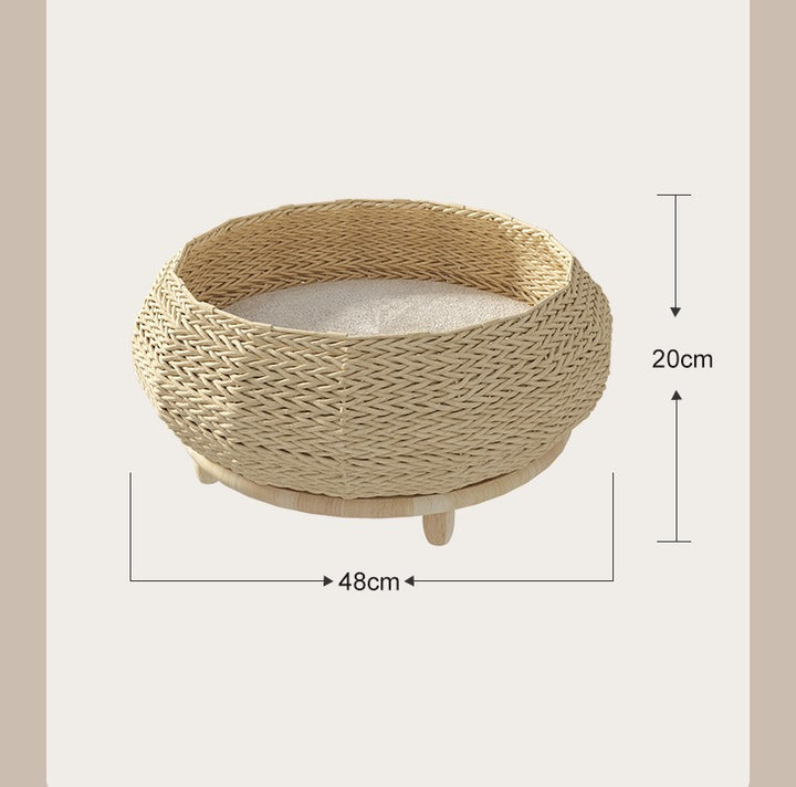 Woven cat litter Dog/cat pet bed baby cat toy litter