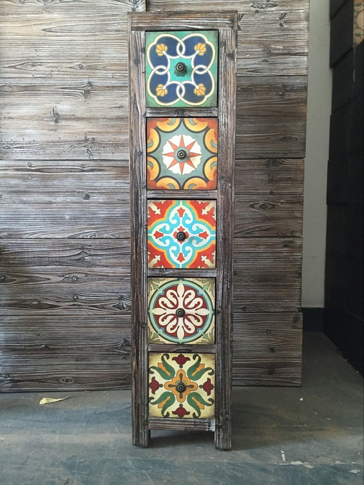 Solid wood Cabinet Retro drawer cabinet storage