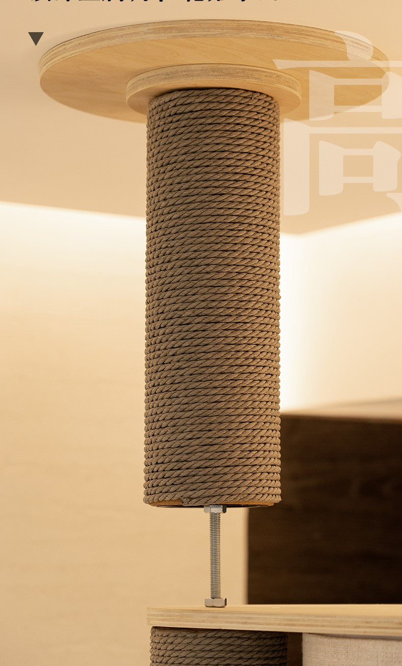 Solid Wood Cat Tower Climbing Scratch Post