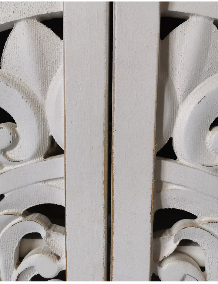 European style Country Retro Solid wood carved side cabinet shoe cabinet