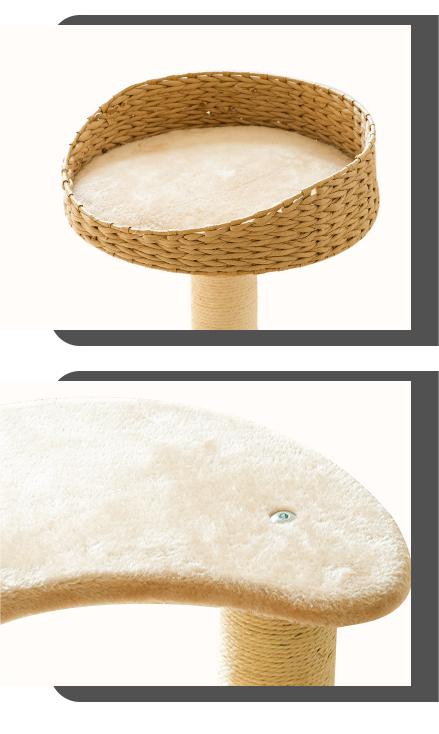 Rattan cat climbing rack cat tree tower cat scratcher cat villa