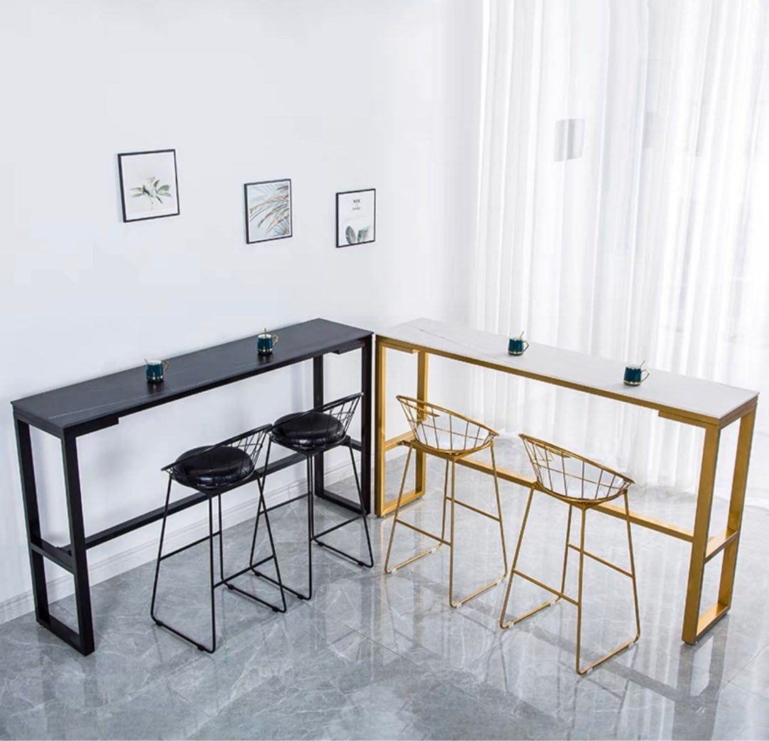 Marble Slate Bar Table & Stool