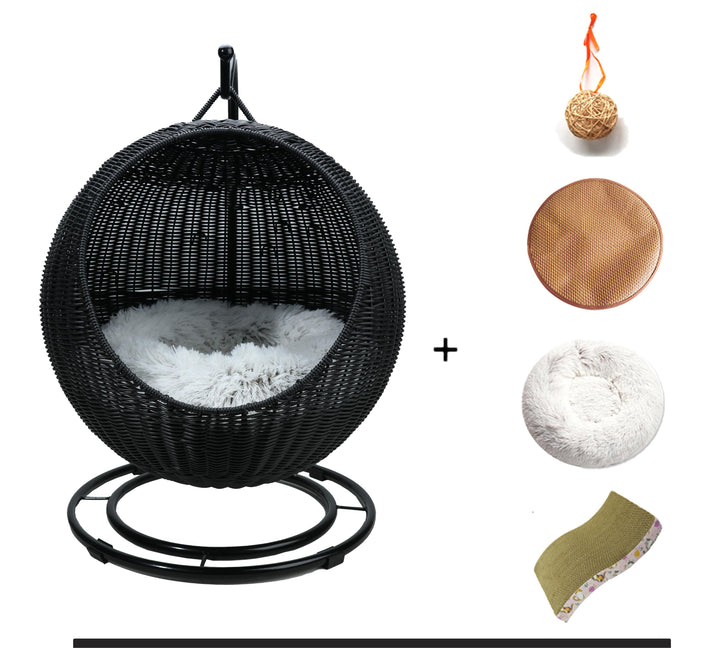 Pet hammock cat nest rattan swing bed cat hanging cradle