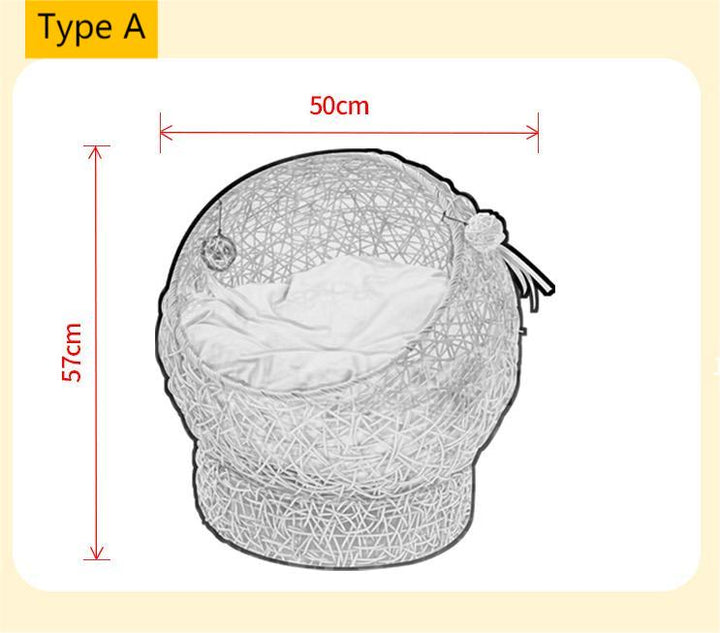 Rattan Cat bed cat litter Cat sofa cat/dog house Pet litter cat villa