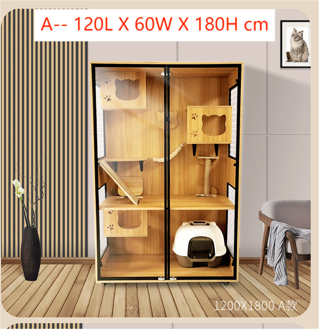 Solid Wood Cat Cage Cat House Cat Cabinet Cat House Custom