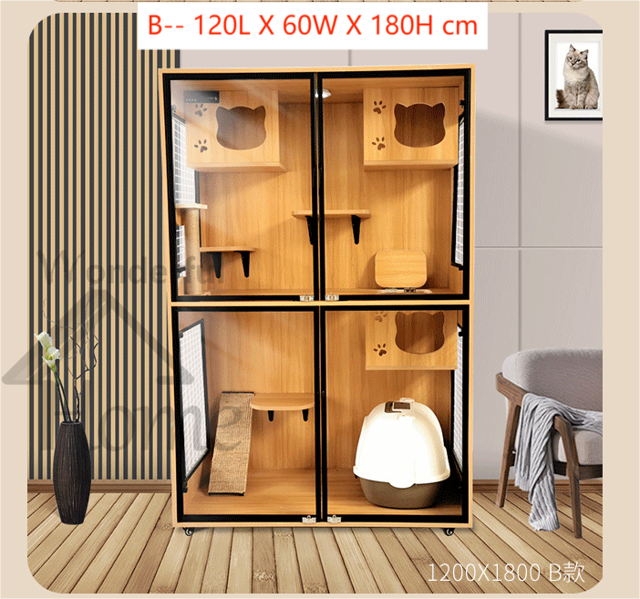Solid Wood Cat Cage Cat House Cat Cabinet Cat House Custom