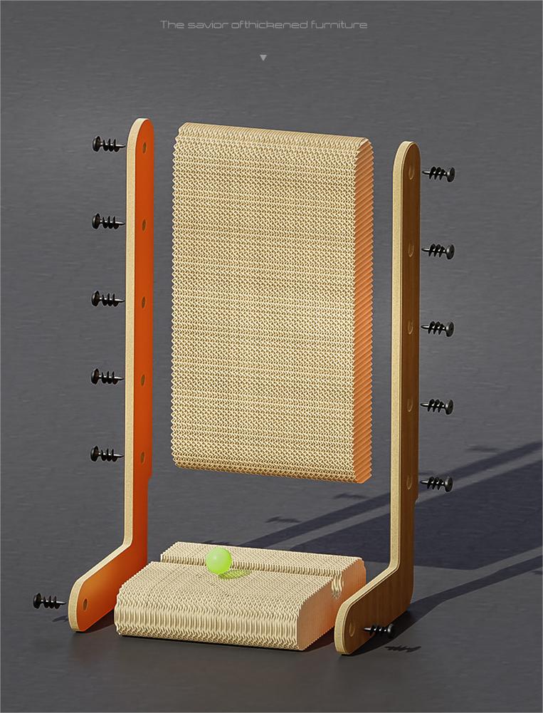 L-shaped cat scratching board vertical corrugated paper cat scratching board cat toy