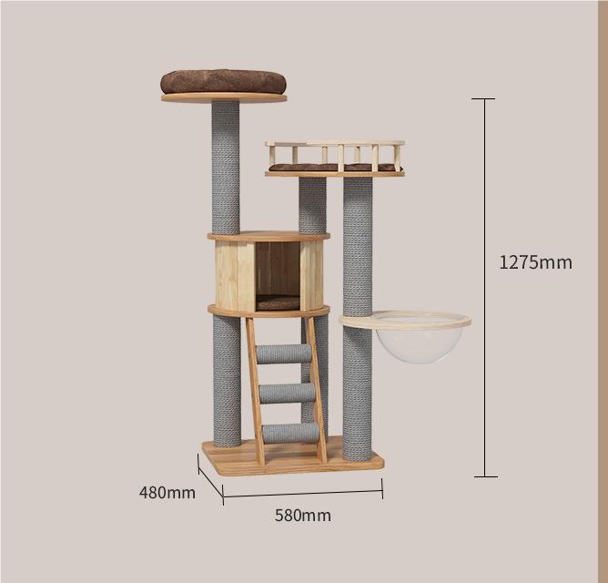 Cat Scratching frame space capsule Cat climbing rack with nest