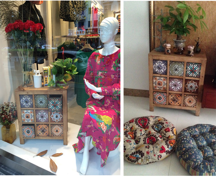 Retro do old antique cabinet European Mediterranean pastoral American style country style solid wood cabinet decorative