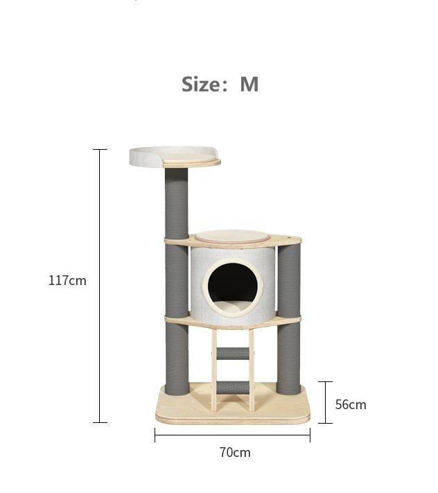 Solid wood Cat condo cat tree tower cat scratcher cat villa