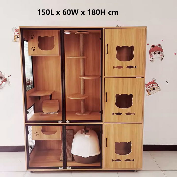 Solid Wood Cat Cage Cat House Cat Cabinet Cat House Custom