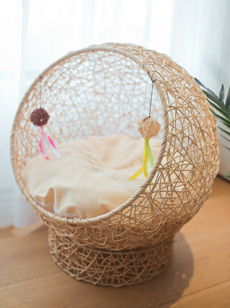 Rattan Cat bed cat litter Cat sofa cat/dog house Pet litter cat villa