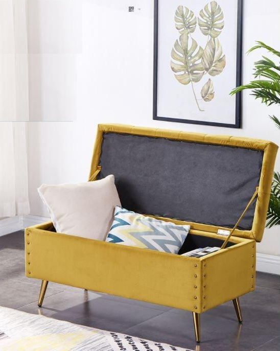 Ottoman Storage Bench with Roomy Interior Storage