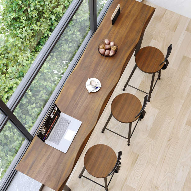 Rustic Solid Wood Bar Table