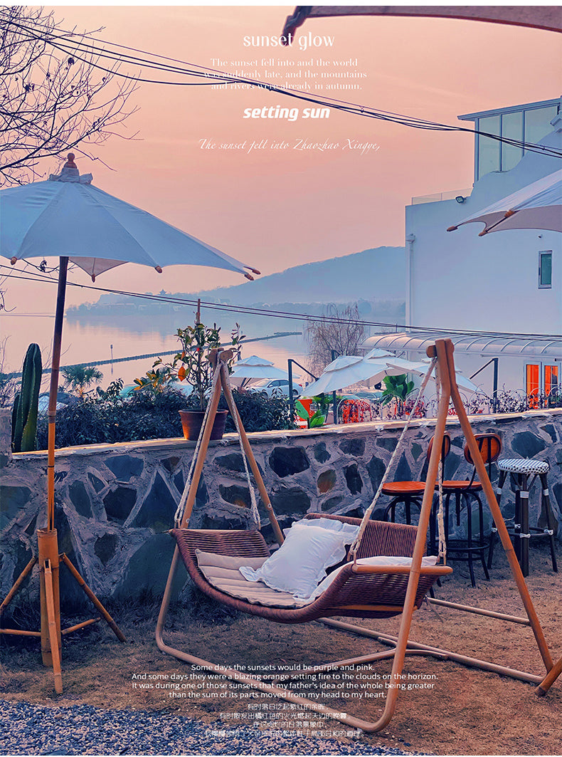 Outdoor Hanging Chair Courtyard Double Hammock Garden Swing Chair