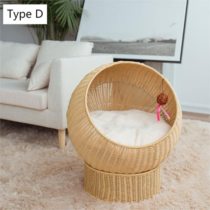 Rattan Cat bed cat litter Cat sofa cat/dog house Pet litter cat villa