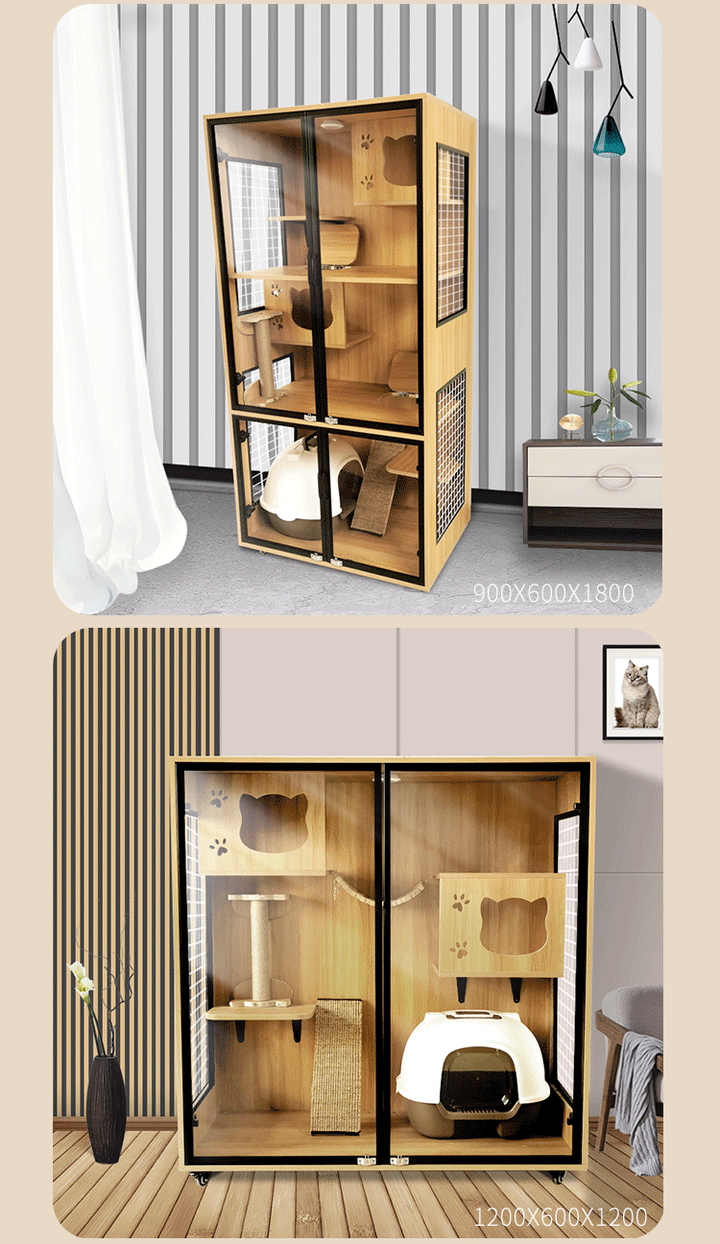 Solid Wood Cat Cage Cat House Cat Cabinet Cat House Custom