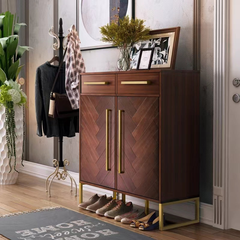 PAUL Herringbone Acacia Solid Wood Sideboard Cabinet