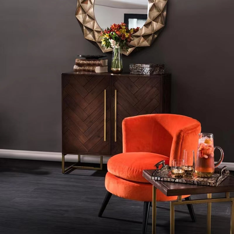 PAUL Herringbone Acacia Solid Wood Sideboard Cabinet